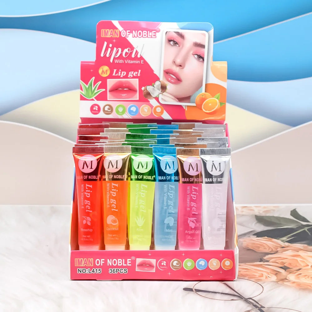 Set de 6 Glosses Labiales Frutales Hidratantes – Brillo Efecto Agua
