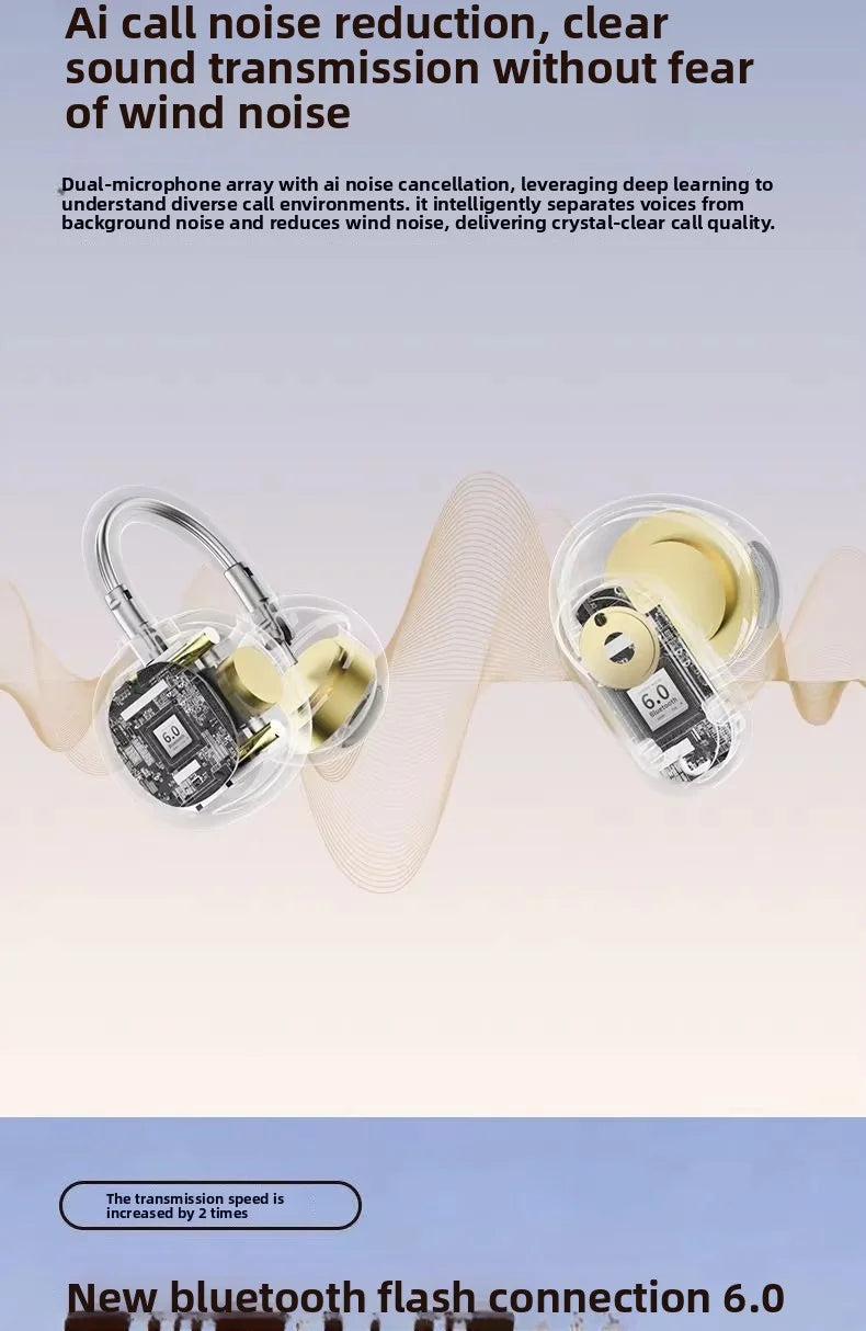 Audífonos Bluetooth con Estuche de Carga — Larga Duración