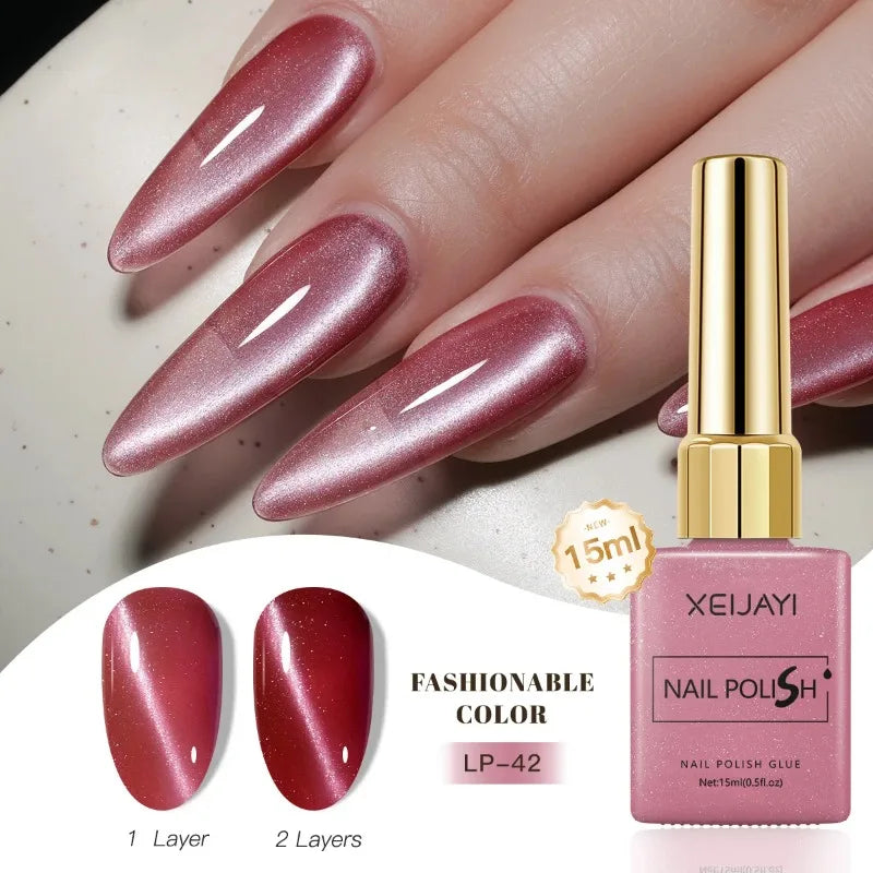 Esmalte Gel Semipermanente Multicolor – Efecto Hielo/Transparente.