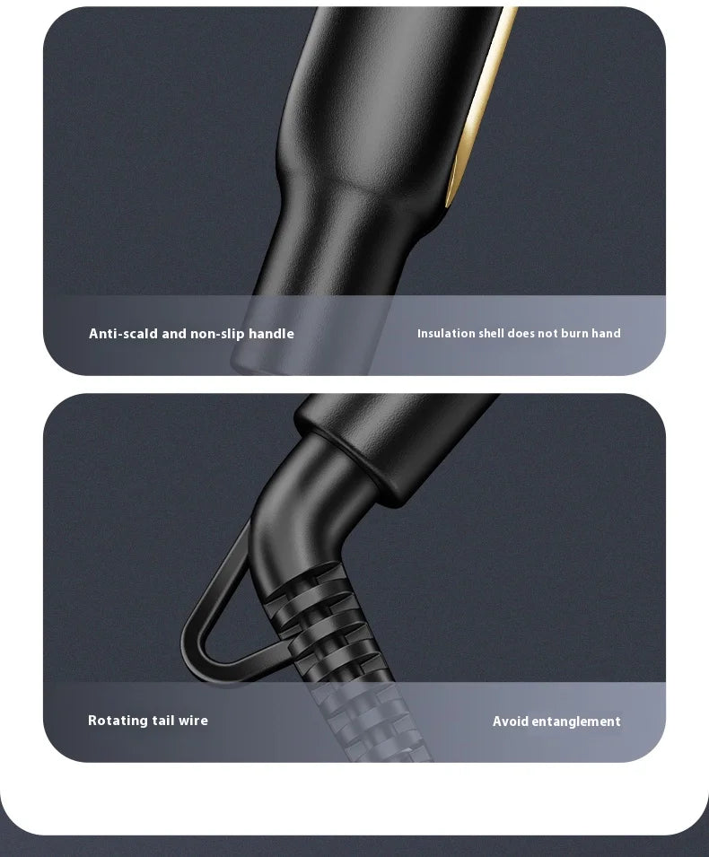 Plancha y Rizador 2 en 1 Mini – Cerámica de Calentamiento Rápido 140-220°C, Portátil para Cabello Corto