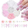 Set de Accesorios 3D para Uñas – Moños, Flores y Perlas