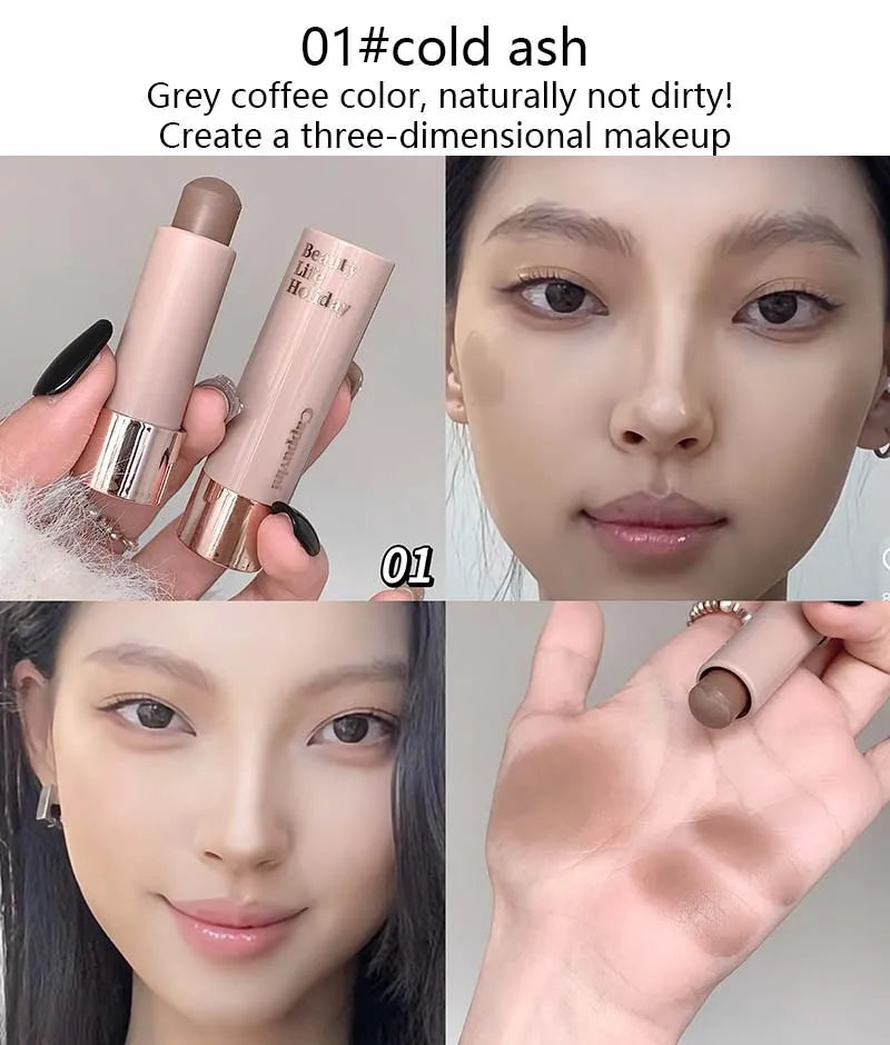 Stick Contour 3D Hidratante – Efecto Sedoso, Larga Duración, Mate Natural para Nariz y Sombreado