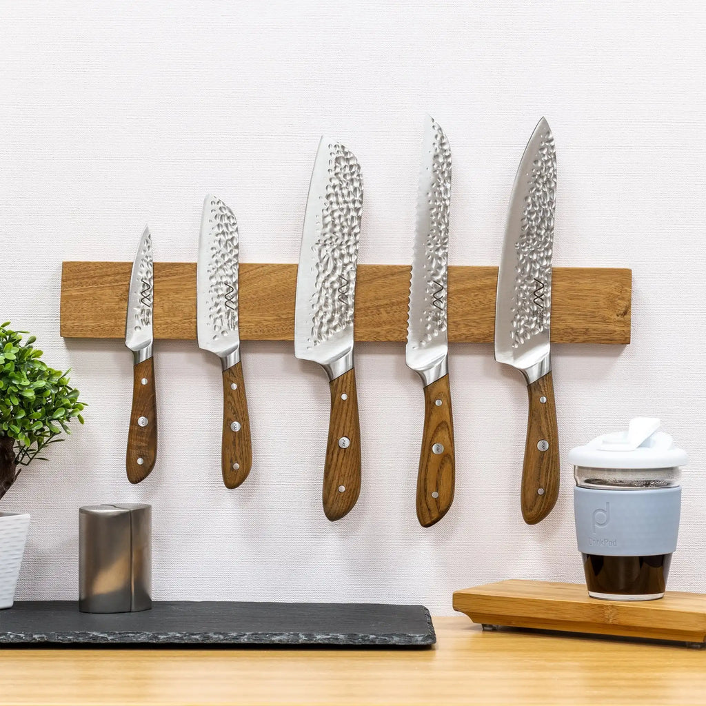 Portacuchillos Magnético de Pared – Madera de Acacia, 40cm