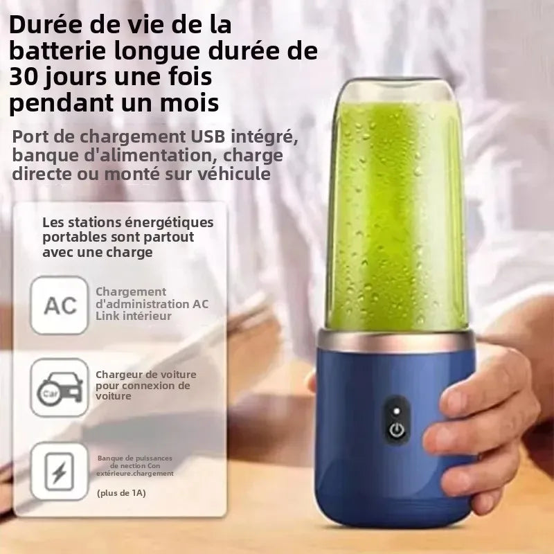 Licuadora Portátil USB 400ml — Mini Mezcladora Recargable para Smoothies