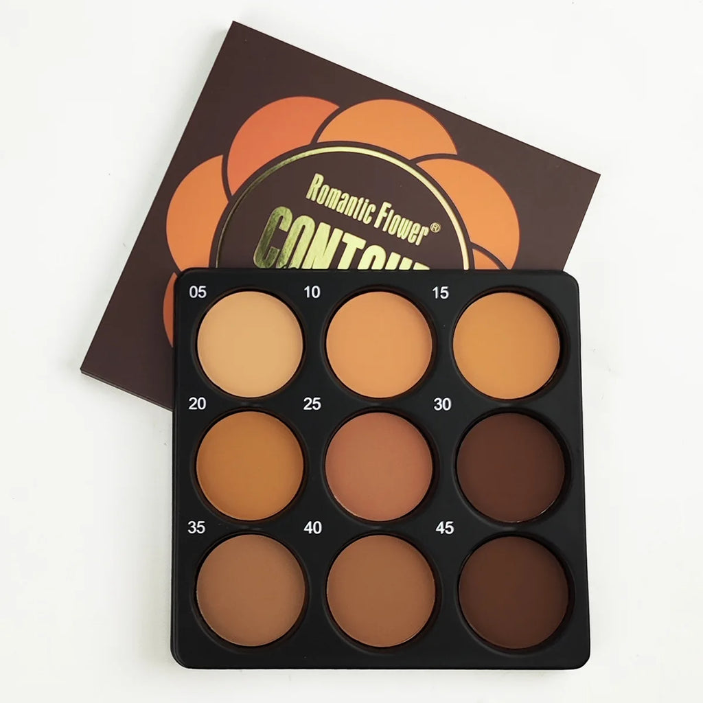 Paleta de Contorno 9 Colores – Bronce Oscuro para Contornear y Definir