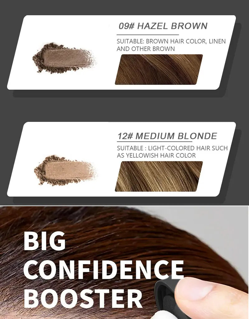 Polvo Cubre Raíces 14 Colores – Efecto Instantáneo Resistente al Agua