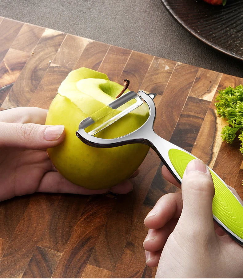 Pelador de Verduras de Acero Inoxidable — Multifuncional para Papa, Zanahoria y Frutas