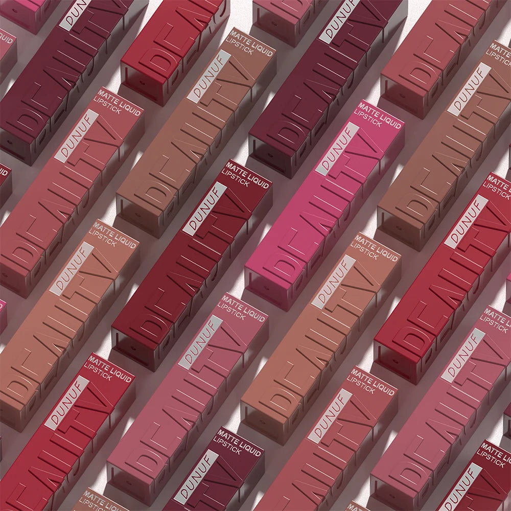 Labial Líquido Mate DUNUF 8 Colores.