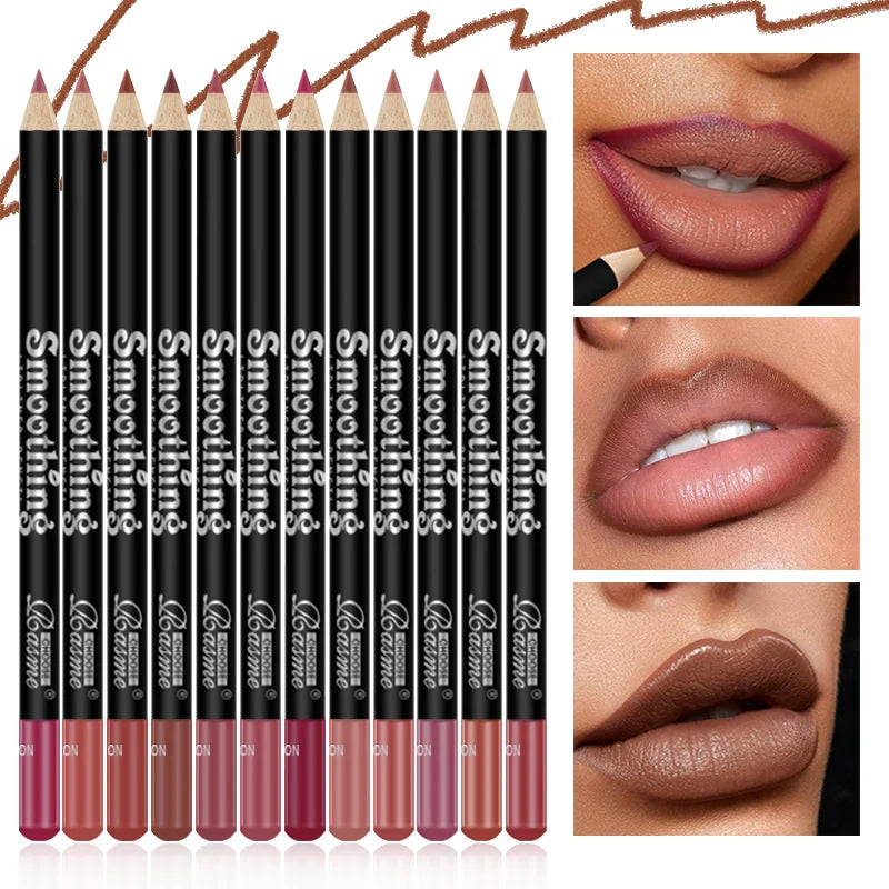 "Set 12 Lápices Labiales de Larga Duración"