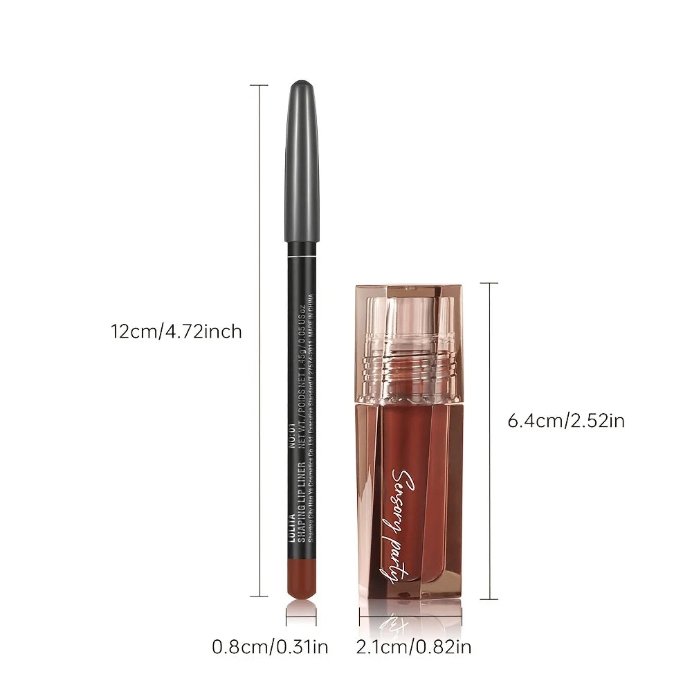 Kit Delineador + Gloss Labial Hidratante 3D