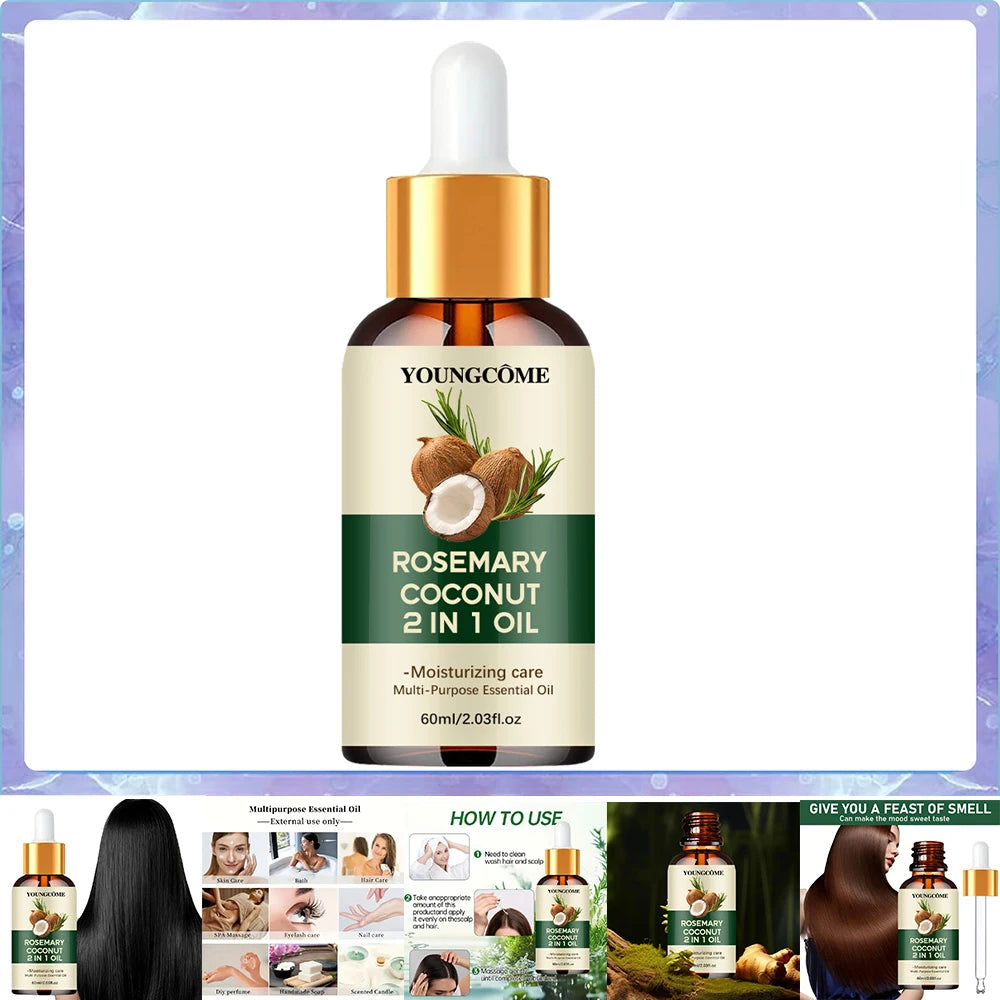 Aceite de Romero y Coco 2 en 1 para Cabello