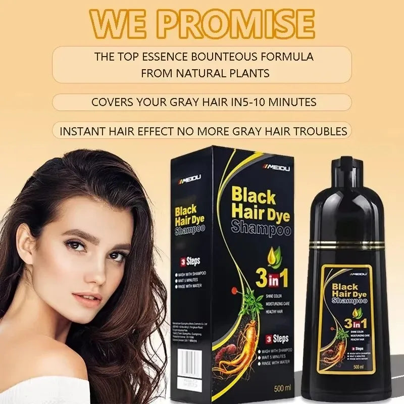 "Shampoo Tinte Instantáneo 3en1 Cubre Canas"