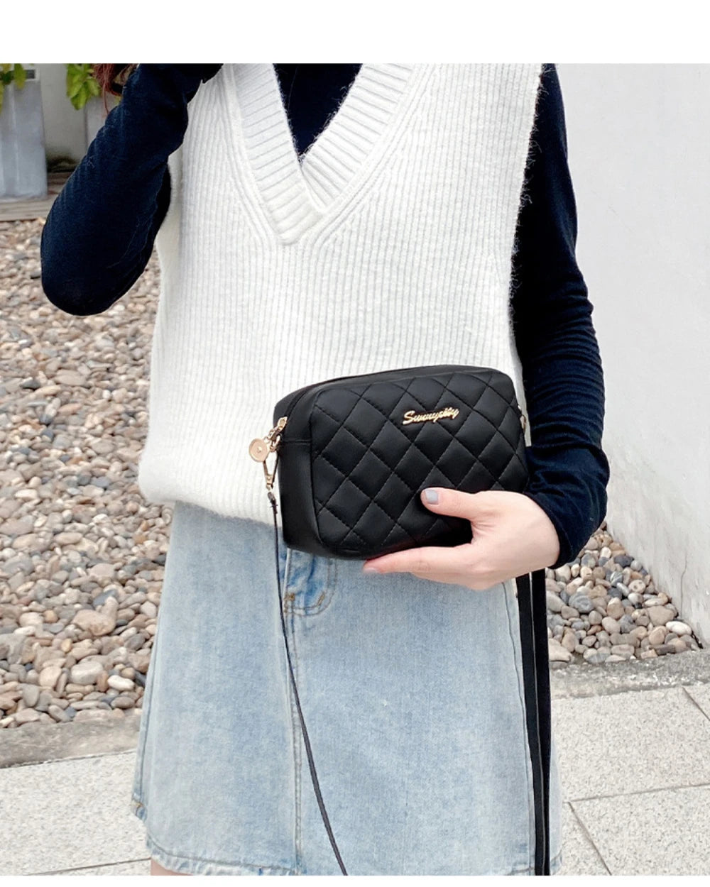 Bolso Acolchado Mini Crossbody