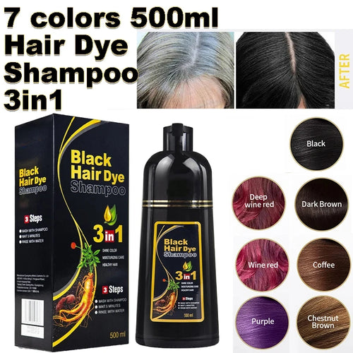 "Shampoo Tinte Instantáneo 3en1 Cubre Canas"