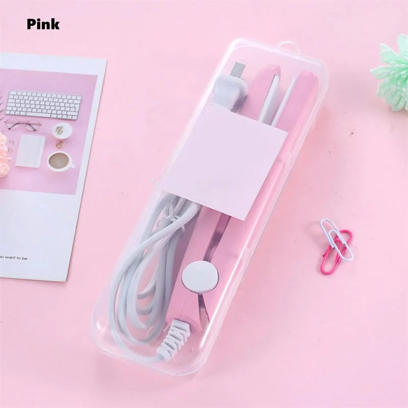 Mini Plancha Alisadora y Rizadora 2 en 1 – Cerámica, Doble Función, Control de Temperatura