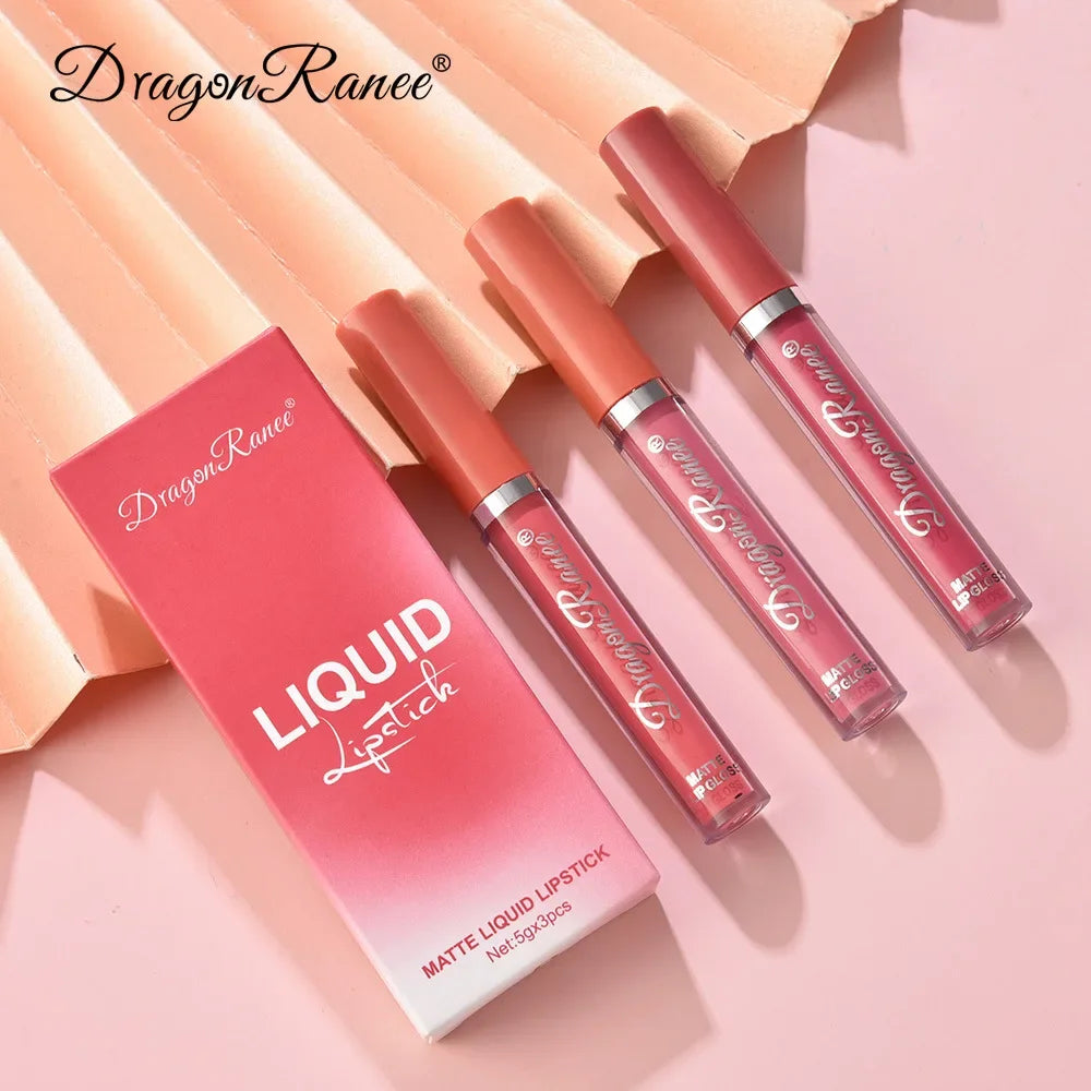 💄 Velvet Kiss – Set de 3 Labiales Líquidos Mate ✨