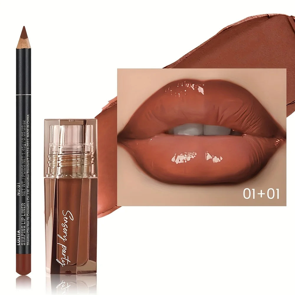 Kit Delineador + Gloss Labial Hidratante 3D