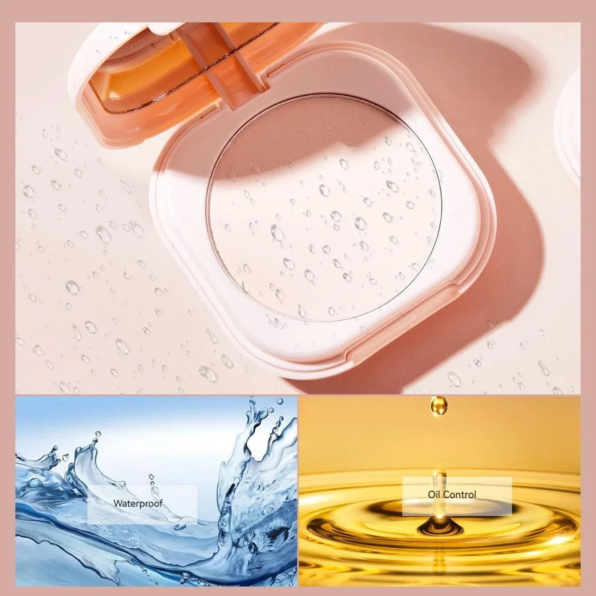 Polvo Compacto Setting Powder con Espejo – Control de Grasa y Piel Luminosa