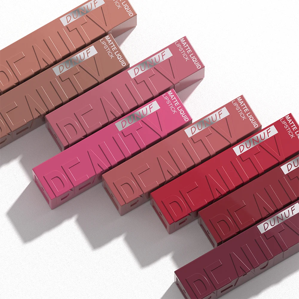 Labial Líquido Mate DUNUF 8 Colores.