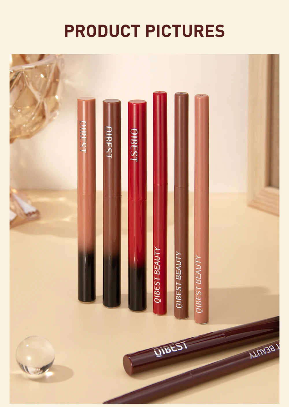 Set Lipliner + Labial Mate Nude QIBEST.