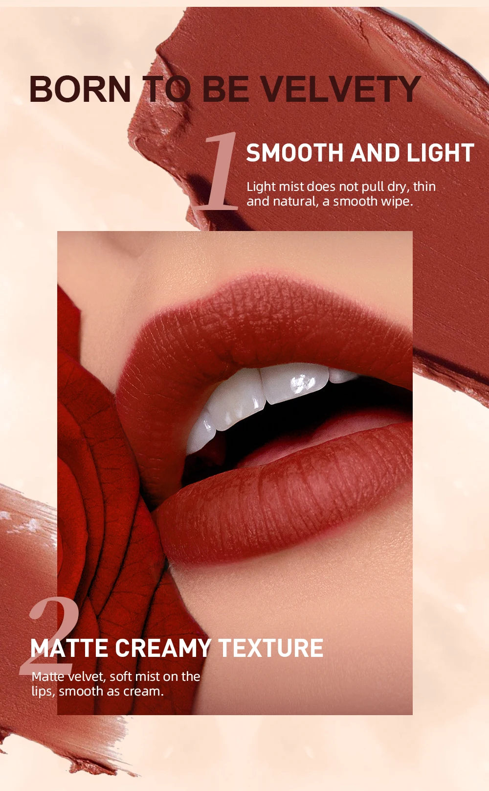 Set Lipliner + Labial Mate Nude QIBEST.