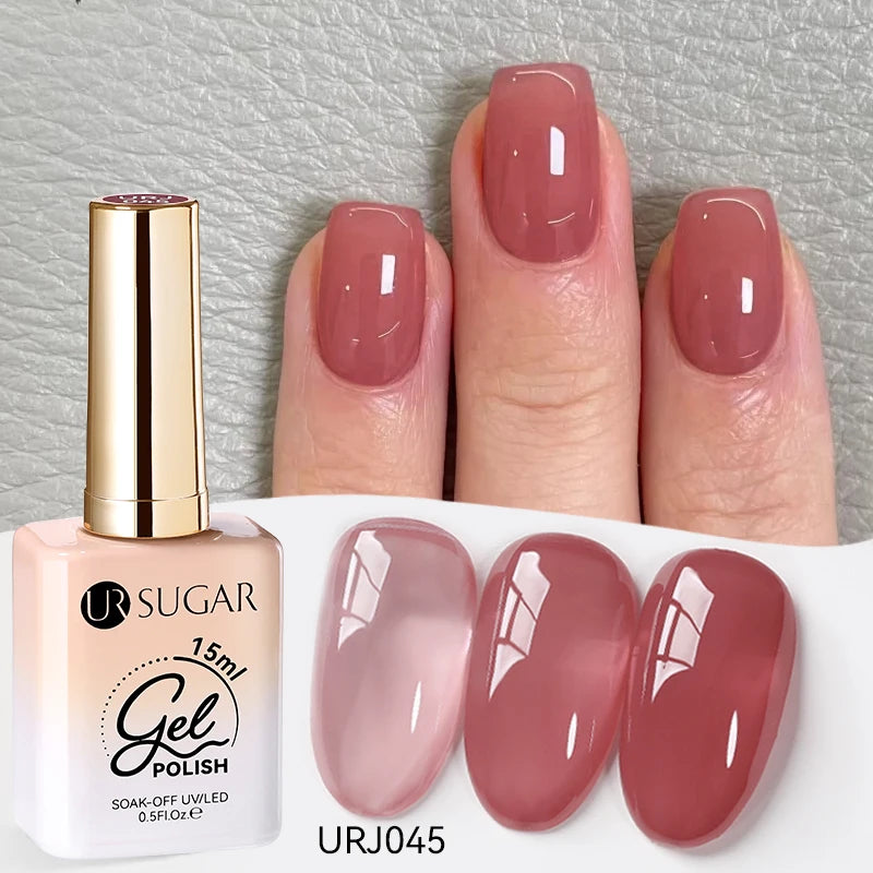 Esmalte Gel Semipermanente Jelly Nude — Set de Colores Nude