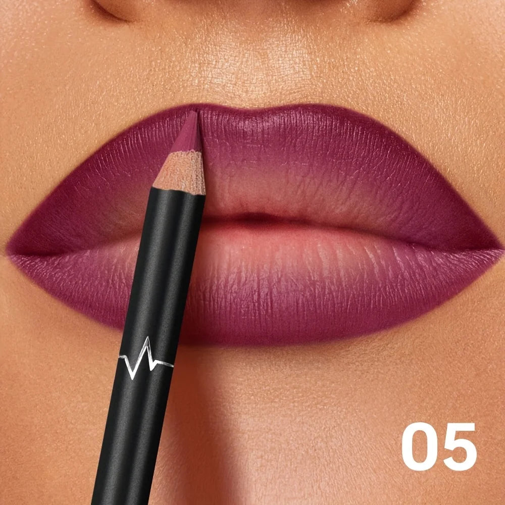 Delineador de Labios Mate Impermeable Pudaier | Larga Duración y Alta Precisión.