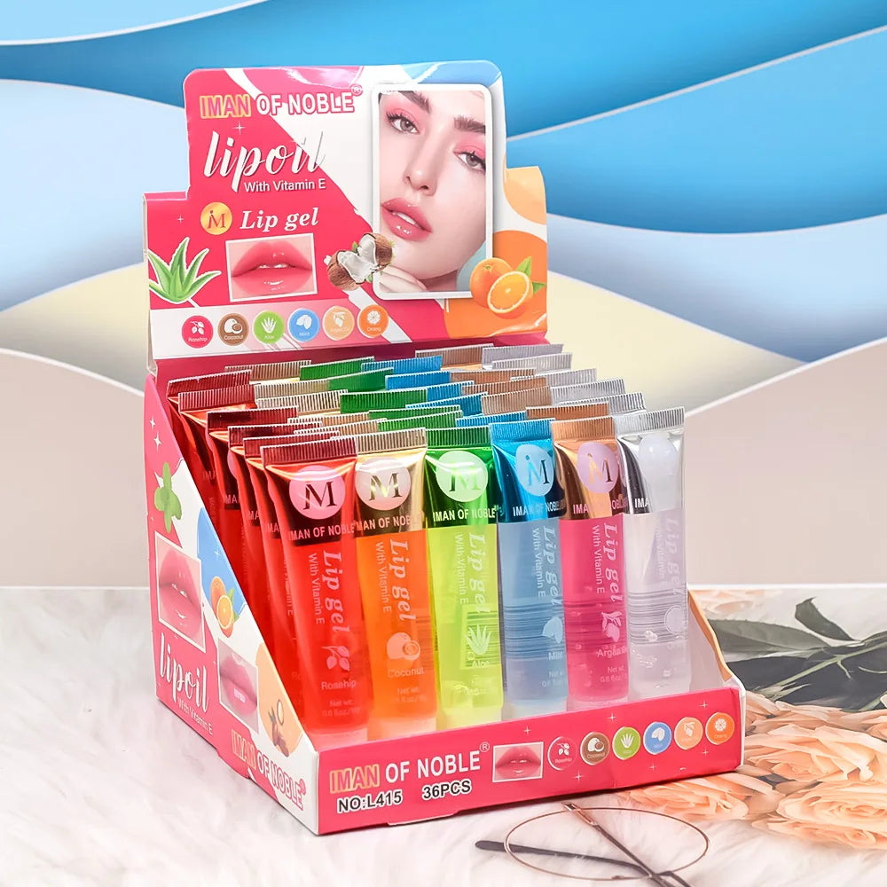 Set de 6 Glosses Labiales Frutales Hidratantes – Brillo Efecto Agua