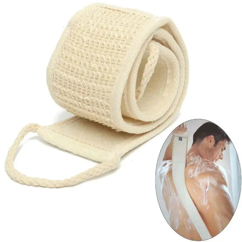 "Cinturón Exfoliante Corporal Natural – Limpieza Profunda para Espalda"