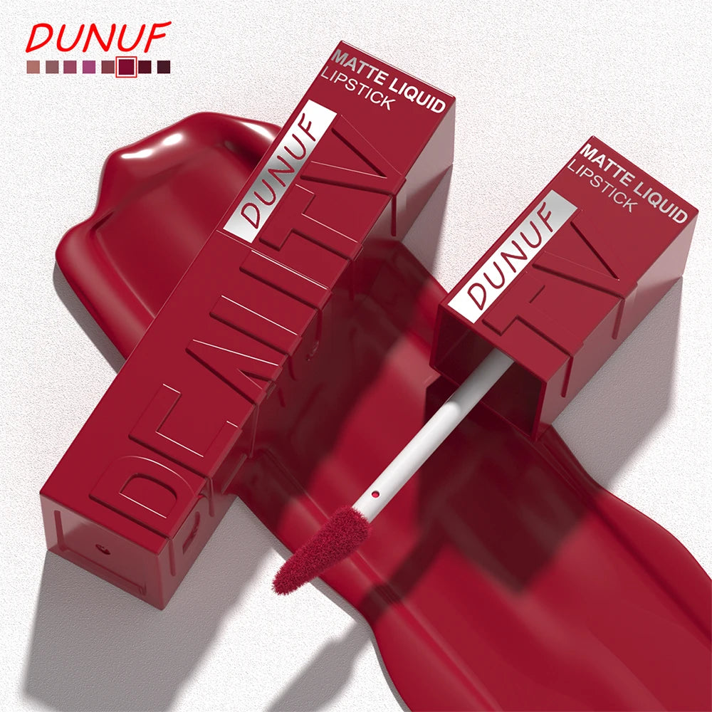 Labial Líquido Mate DUNUF 8 Colores.