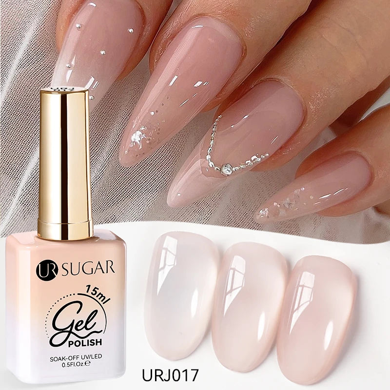 Esmalte Gel Semipermanente Jelly Nude — Set de Colores Nude