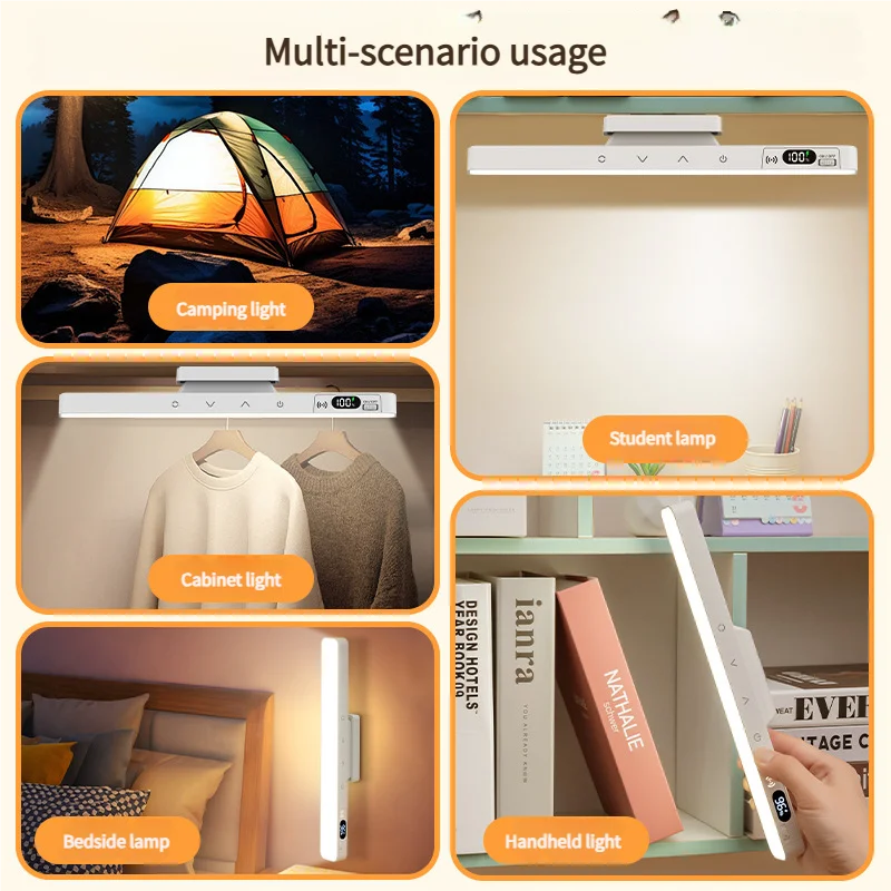 Lámpara Táctil Magnética Recargable — Luz Nocturna para Escritorio y Buró