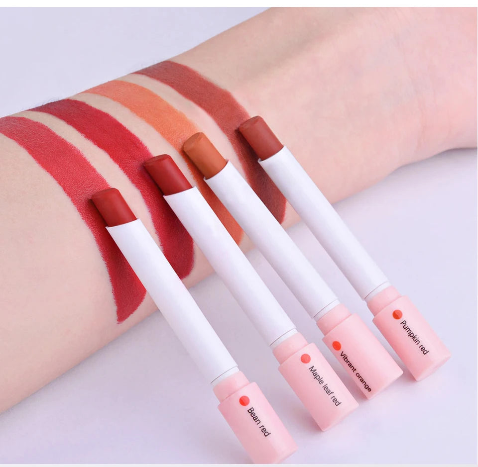 Set de 4 Labiales Mate Larga Duración – Resistente al Agua