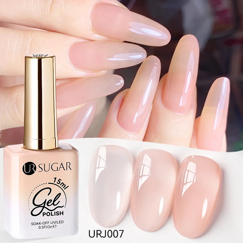 Esmalte Gel Semipermanente Jelly Nude — Set de Colores Nude
