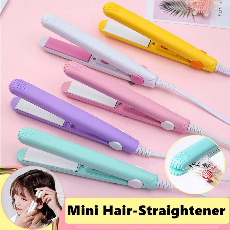 Mini Plancha Alisadora y Rizadora 2 en 1 – Cerámica, Doble Función, Control de Temperatura