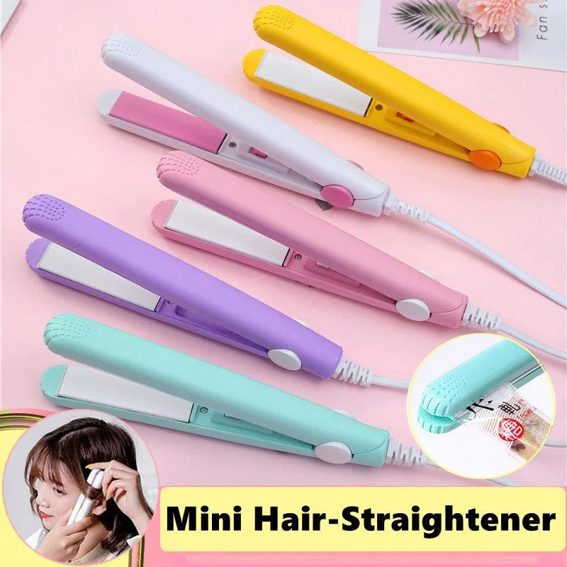 Mini Plancha Alisadora y Rizadora 2 en 1 – Cerámica, Doble Función, Control de Temperatura