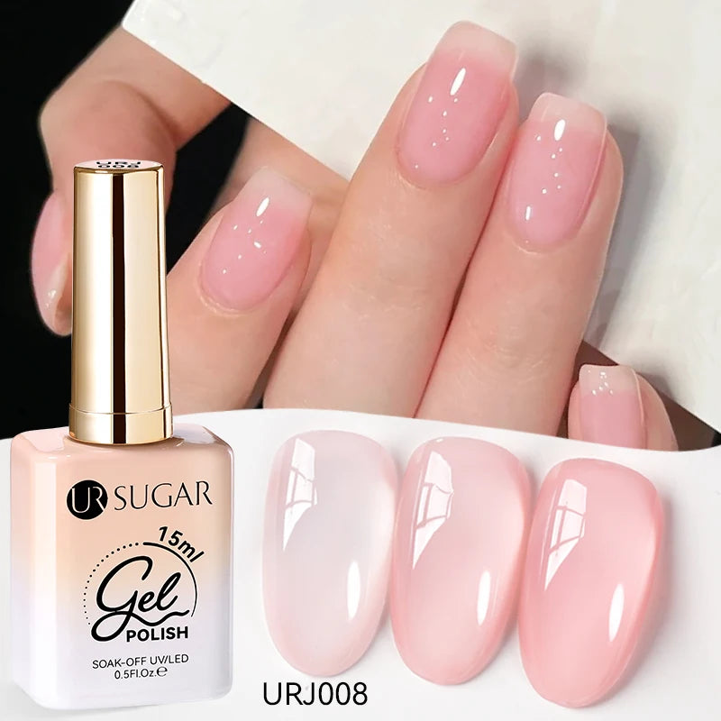 Esmalte Gel Semipermanente Jelly Nude — Set de Colores Nude