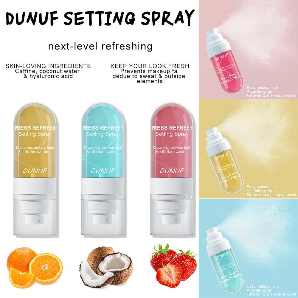 Spray Fijador de Maquillaje Refrescante DUNUF – Hidratante Efecto Larga Duración