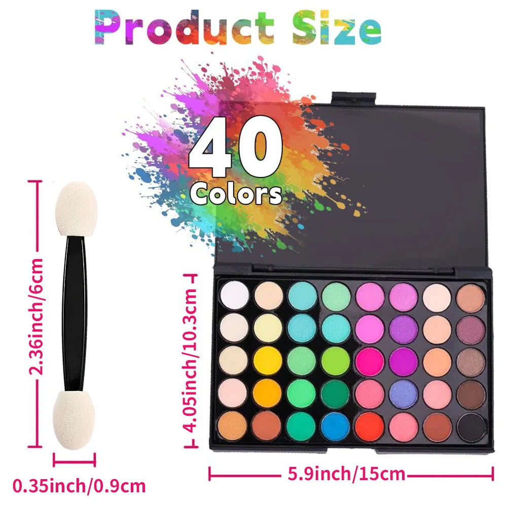 Paleta de Pigmentos 40 Colores – Efecto Degradado para Uñas