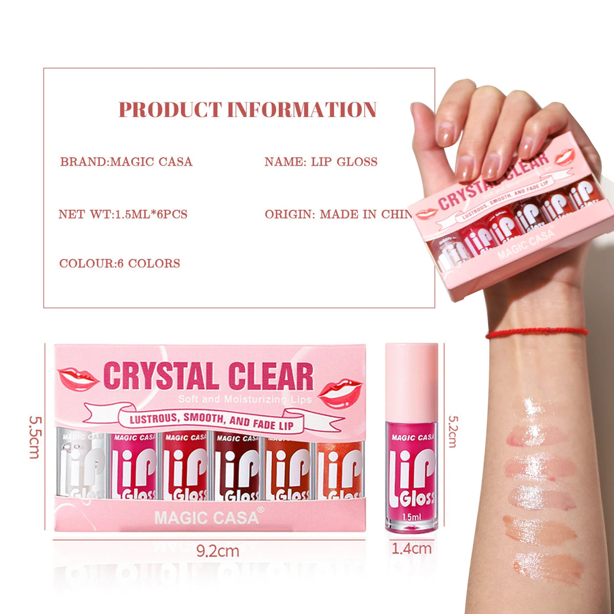 Set 6 pzs Lip Oil Hidratante Jelly