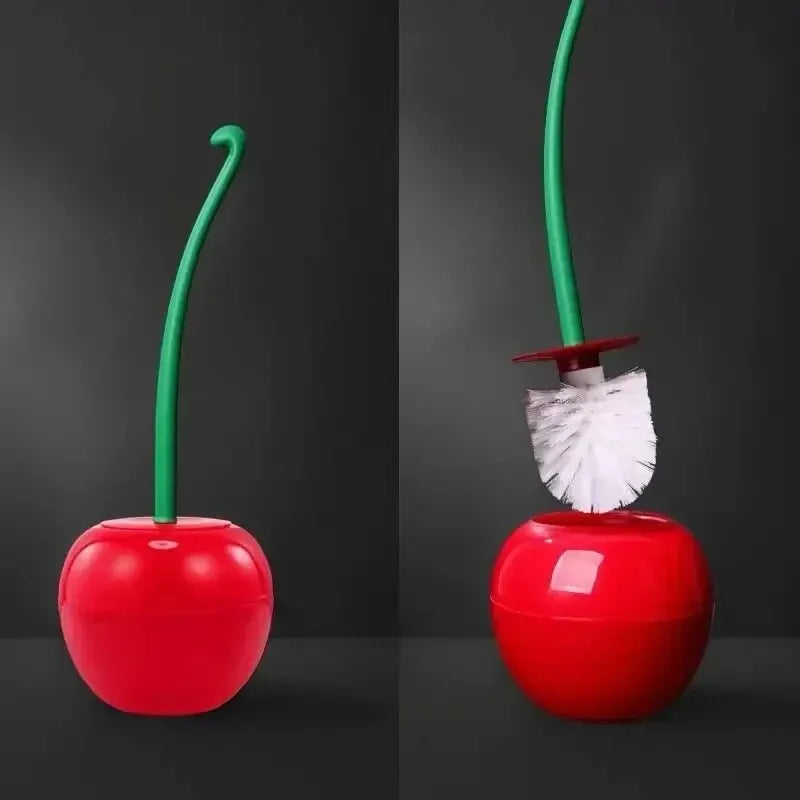 Cepillo para Baño Diseño Cereza — Soporte Decorativo para WC