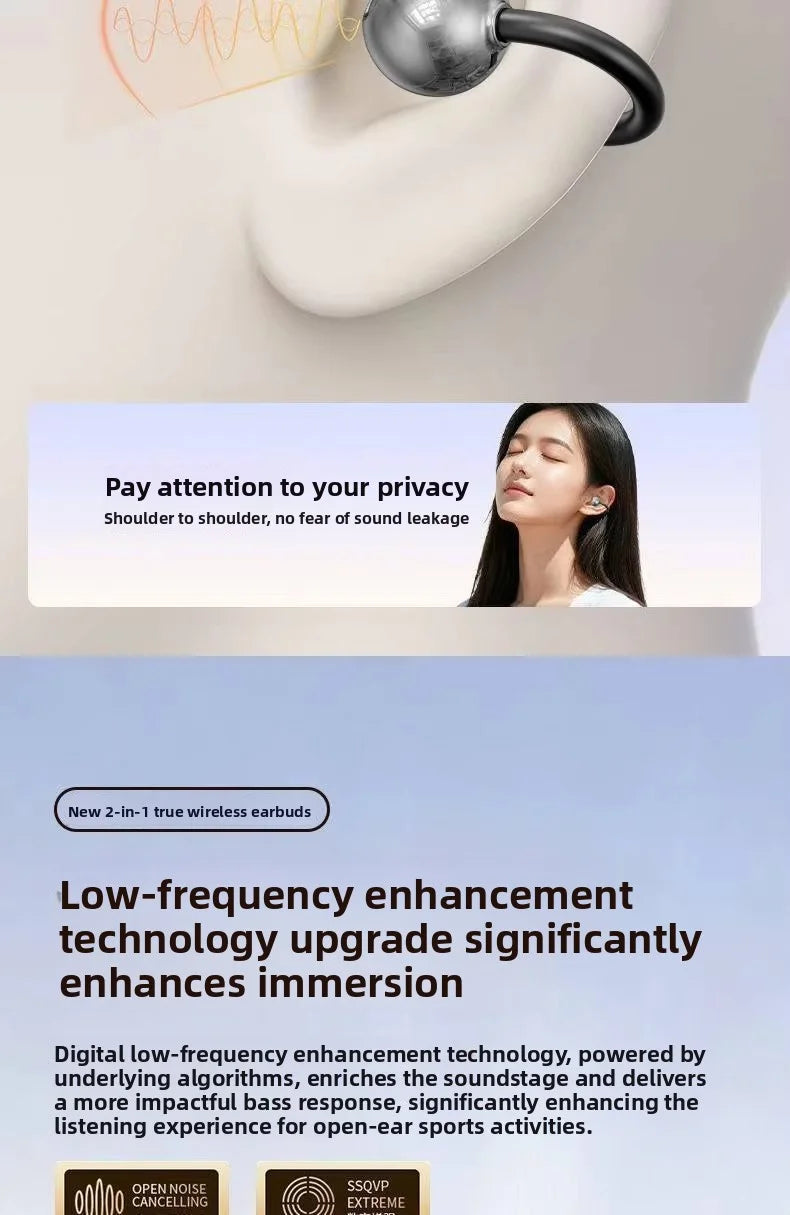 Audífonos Bluetooth con Estuche de Carga — Larga Duración