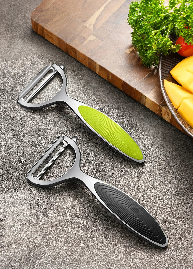 Pelador de Verduras de Acero Inoxidable — Multifuncional para Papa, Zanahoria y Frutas