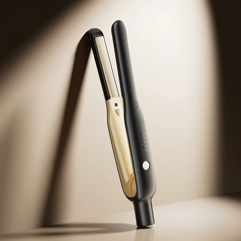 Plancha y Rizador 2 en 1 Mini – Cerámica de Calentamiento Rápido 140-220°C, Portátil para Cabello Corto