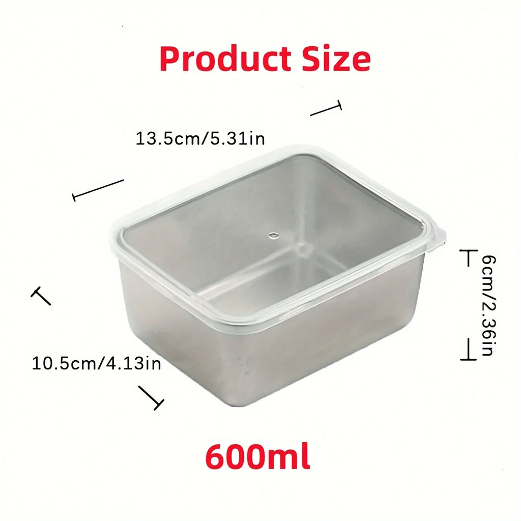 Contenedores de Acero Inoxidable Aptos para Horno – Set de 3 piezas 🥗🔥