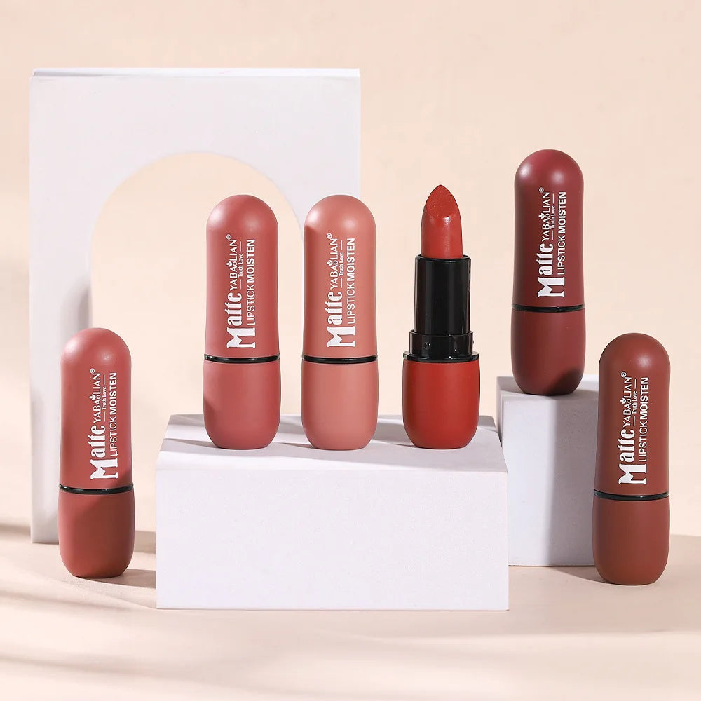 Labial Mate 6 Colores Ultra Suave