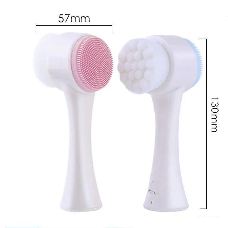 Cepillo Facial 3D de Silicona – Limpieza Profunda y Exfoliación Suave
