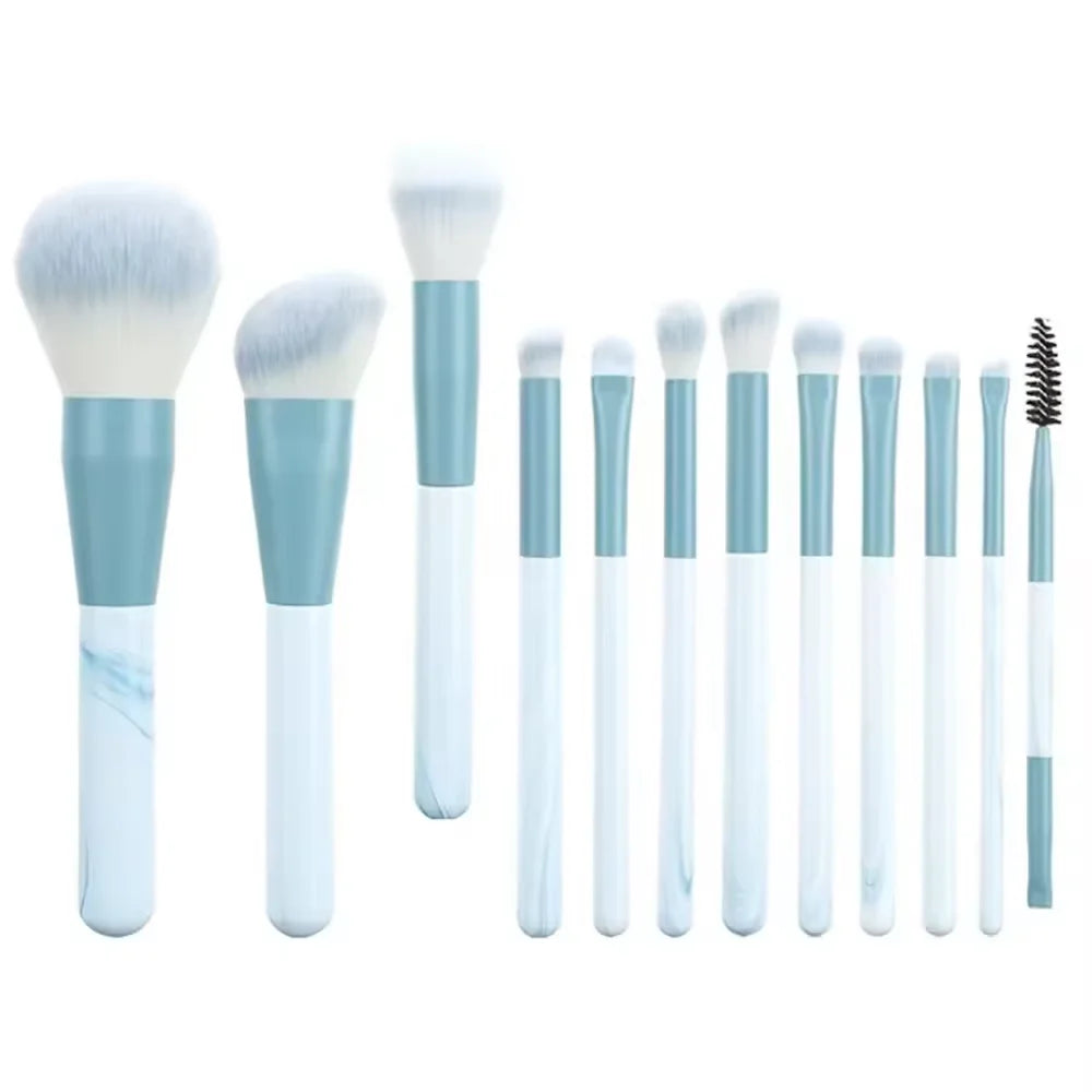 Set de 13 Brochas de Maquillaje Profesionales – Rostro, Ojos y Labios, Suaves y Antiderrame