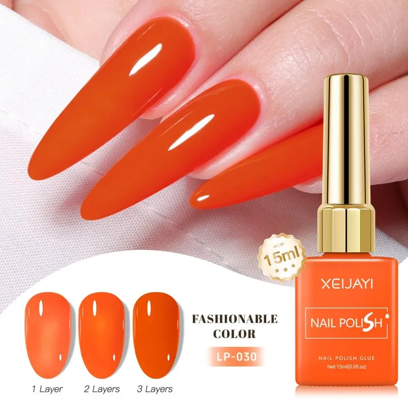 Esmalte Gel Semipermanente Multicolor – Efecto Hielo/Transparente.
