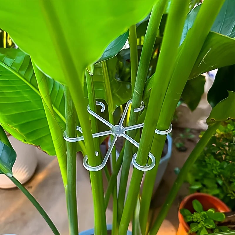 Set de 4 Sujetadores para Tallos de Plantas — Soporte Flexible para Jardín